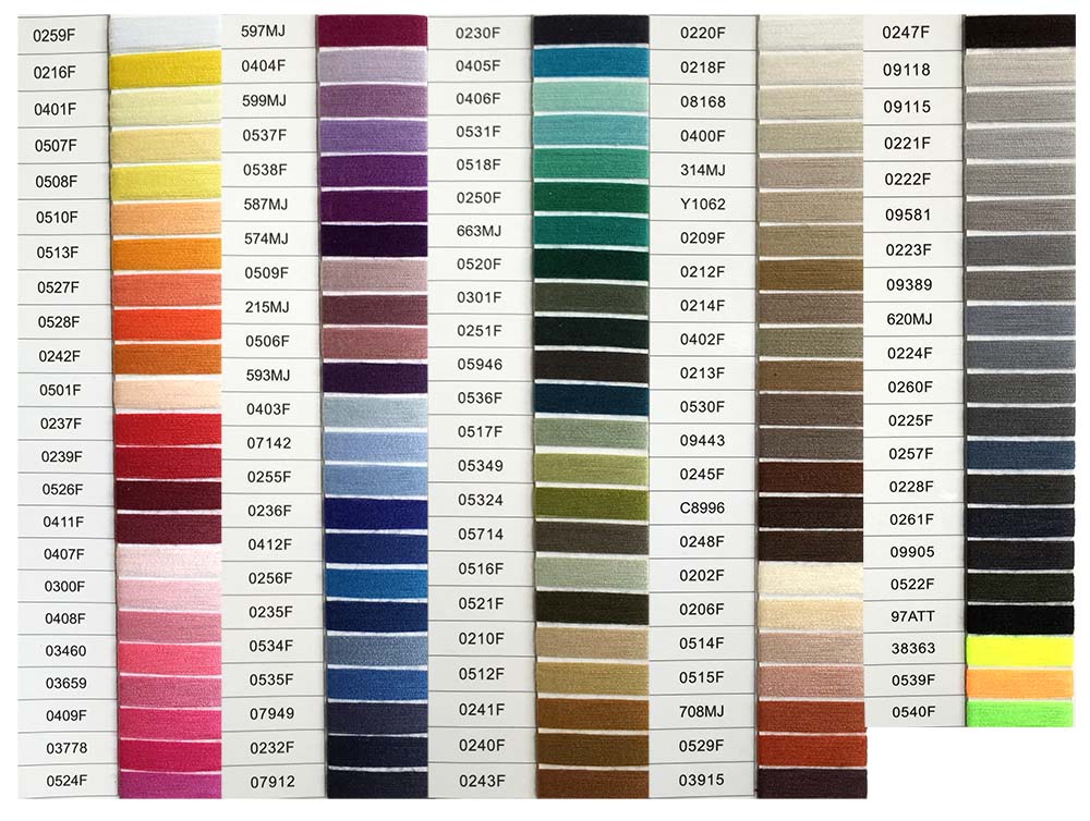 Coats Sewing Thread Colour Chart