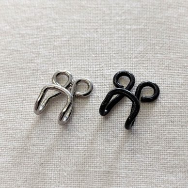 Corset Hooks in Nickel Plated and Black - William Gee UK
