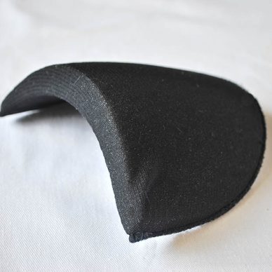 Covered Shoulder Pads in Black by William Gee