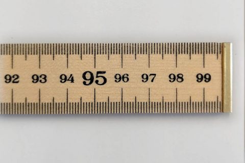 Government Stamped Wooden Ruler Metre Stick - cm side- William Gee UK