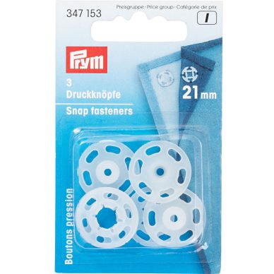 Prym Transparent Plastic Snap Fasteners - William Gee UK