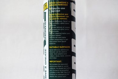 Sprad Adheasive and Grease Remover - back