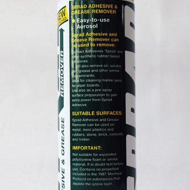 Sprad Adheasive and Grease Remover - back