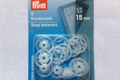 Prym Transparent Fasteners, Plastic