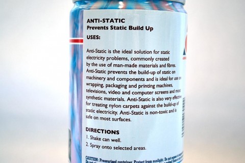 Anti Static Spray - back cover