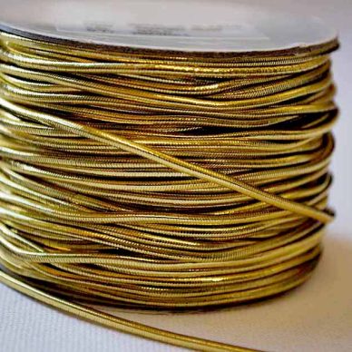 Metallic Gold Elastic 20m
