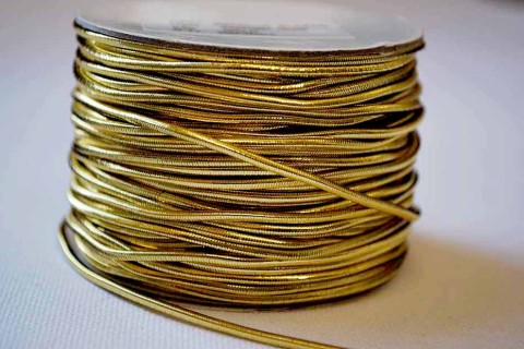 Metallic Gold Elastic 20m