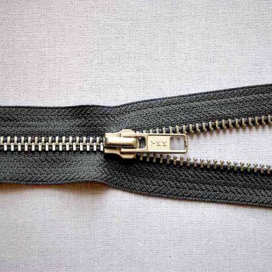 YKK RAO56 No. 5 Open Ended Metal Zip - Grey