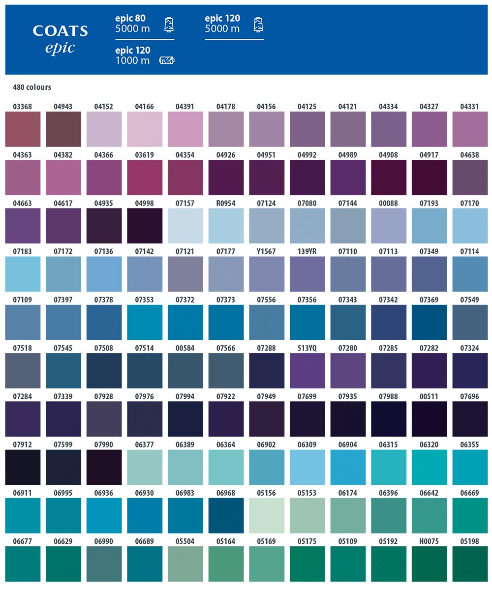 Coats Thread Color Chart