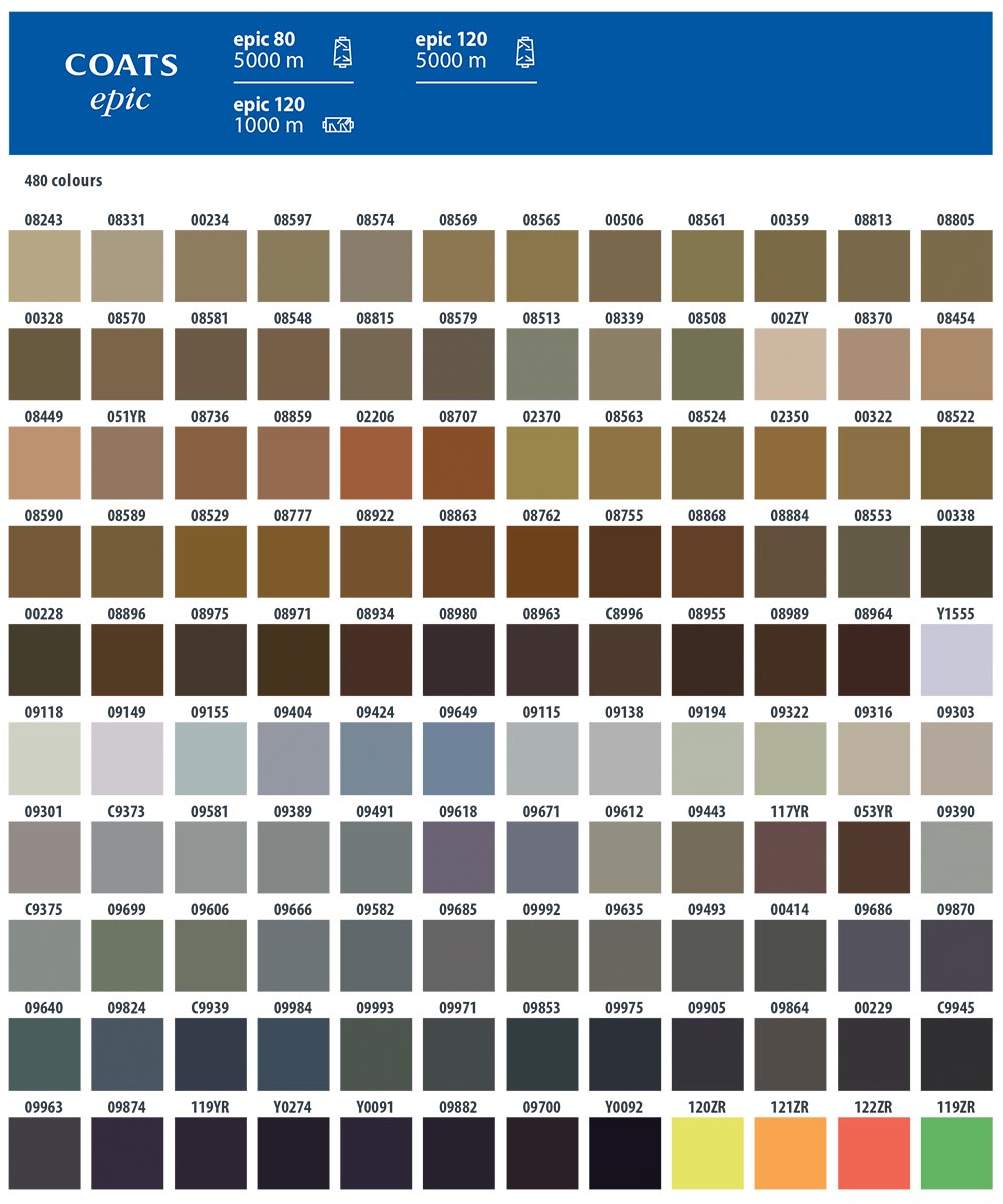 Coats Thread Color Chart