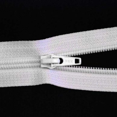 YKK CNFC56 No. 5 Closed Ended Nylon Zip - White