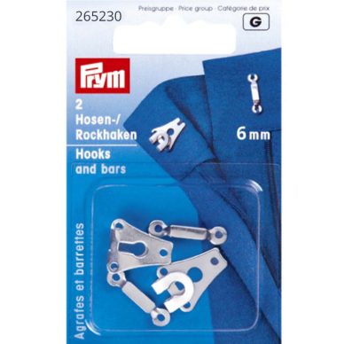 Prym Hook and Bars 6mm Nickel Plated 265230 - William Gee UK