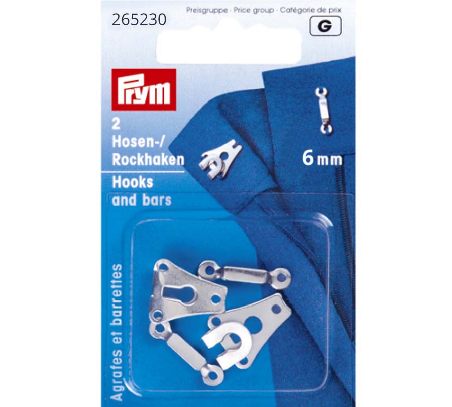 Prym Metal Hooks & Bars 265241-M per pack of 3 