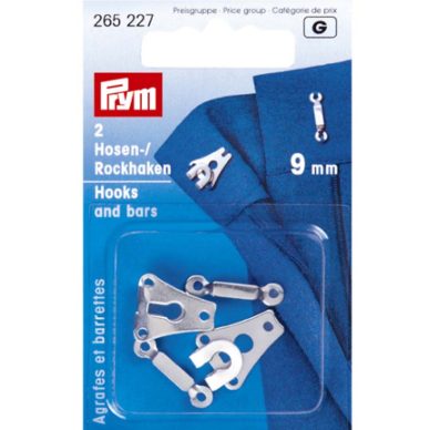 Prym Hook and Bars 9mm Nickel Plated 265227 - William Gee UK