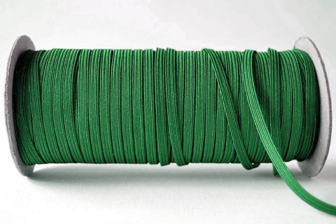 Flat Elastics 5mm - Emerald Green