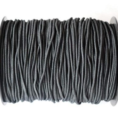 Round Elastic in Black - 2mm