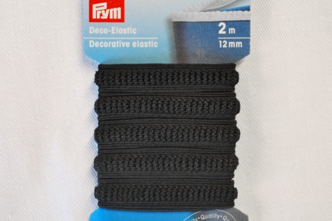 Prym Decorative Elastic 12mm - Black