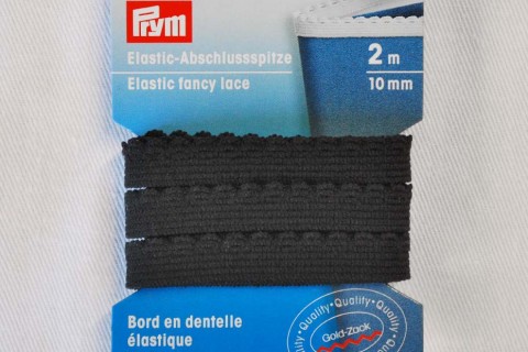 Prym Elastic Fancy Lace 10mm - Black