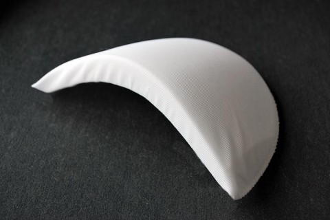 Covered Shoulder Pads in White by William Gee