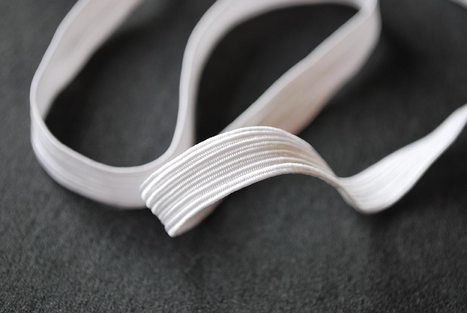 Flat Elastic 12mm, White - Fast Delivery