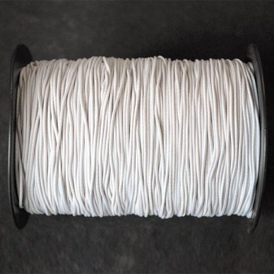 Round Elastic in White - 1.5mm