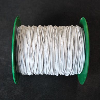 Round Elastic in White - 1mm