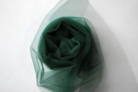 Nylon Dress Net in Bottle Green - William Gee