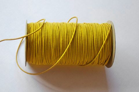 Round Elastic 3mm in Yellow colour - William Gee