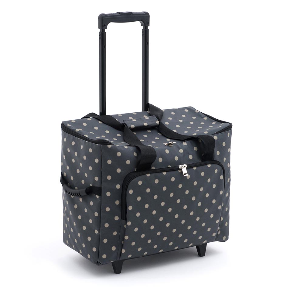 d/w/h Hobby Gift Charcoal Polka Dot Sewing Machine Bag 20 x 43 x 37cm 