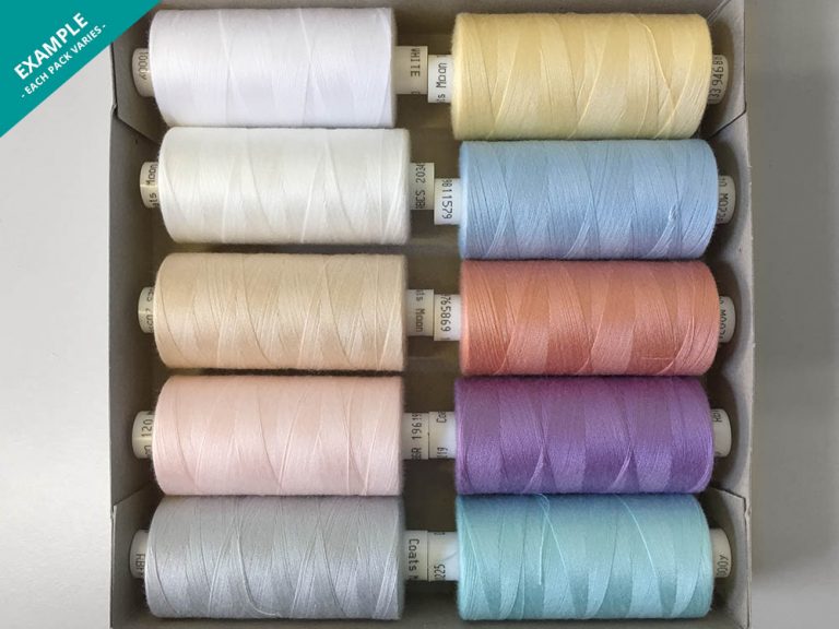 Pot Luck Moon 120 Sewing Threads - Pastel Colours - William Gee Haberdashery