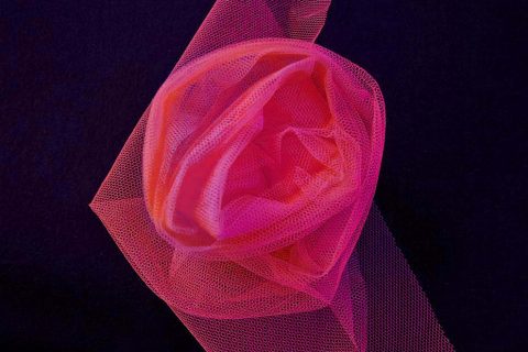 Nylon Dress Net in Fluorescent Cerise