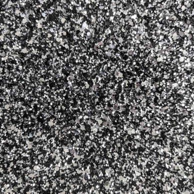 Glitter Fabric in Black/Silver GLJ43 - William Gee