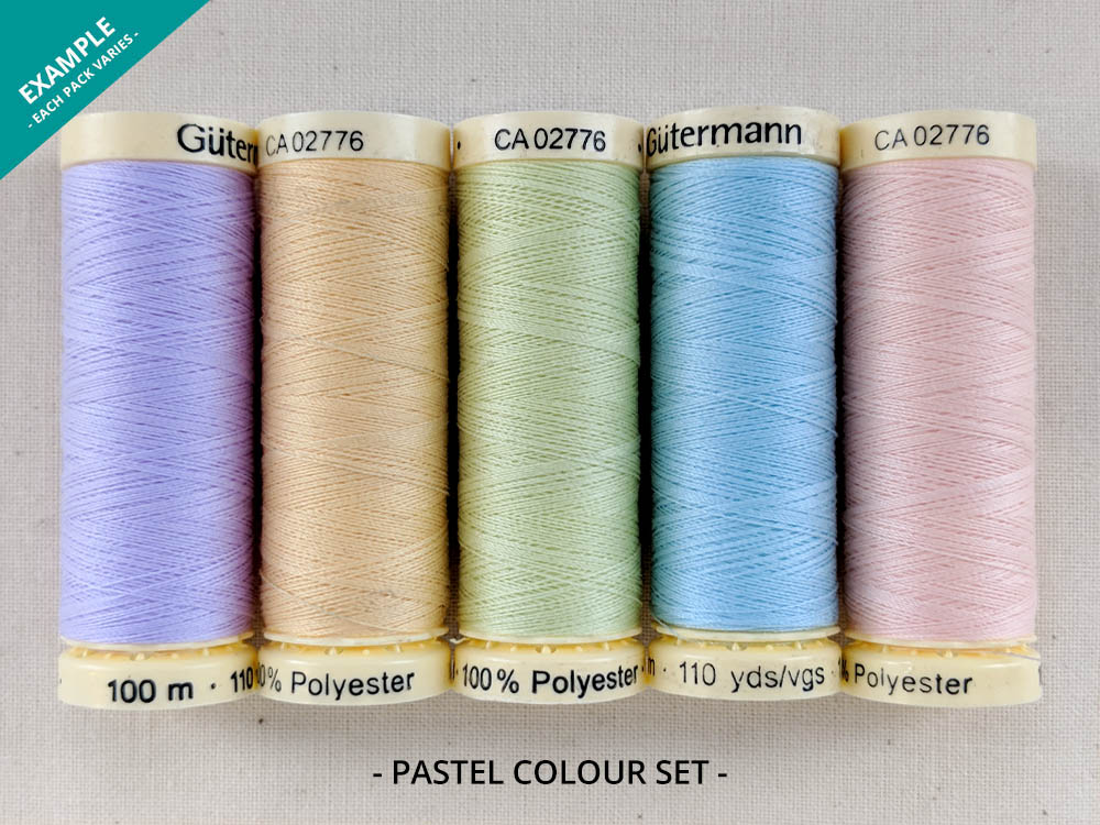 100% Recycled Polyester Sewing Thread Set - Pastel From Gütermann