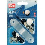 Prym Jeans Buttons 17mm Silver 622240 - William Gee UK