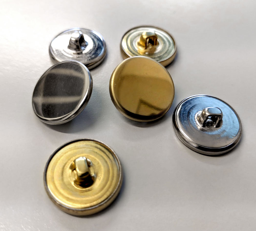 Metal Blazer Buttons, Gold and Silver - Fast Delivery