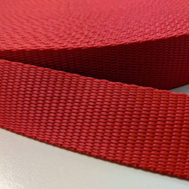 Polypropylene Webbing 25mm in Red - William Gee Uk