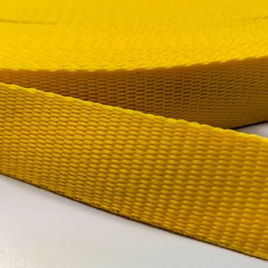 Polypropylene Webbing 25mm in Yellow - William Gee Uk