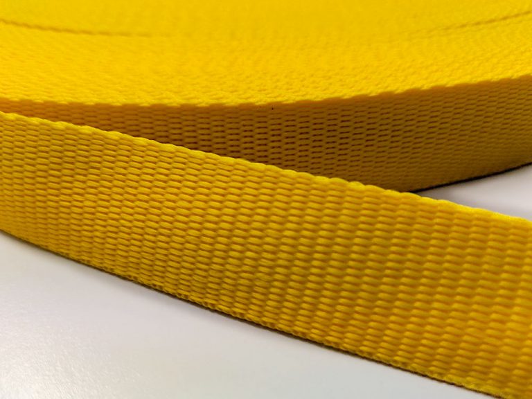 Polypropylene Webbing 25mm in Yellow - William Gee Uk