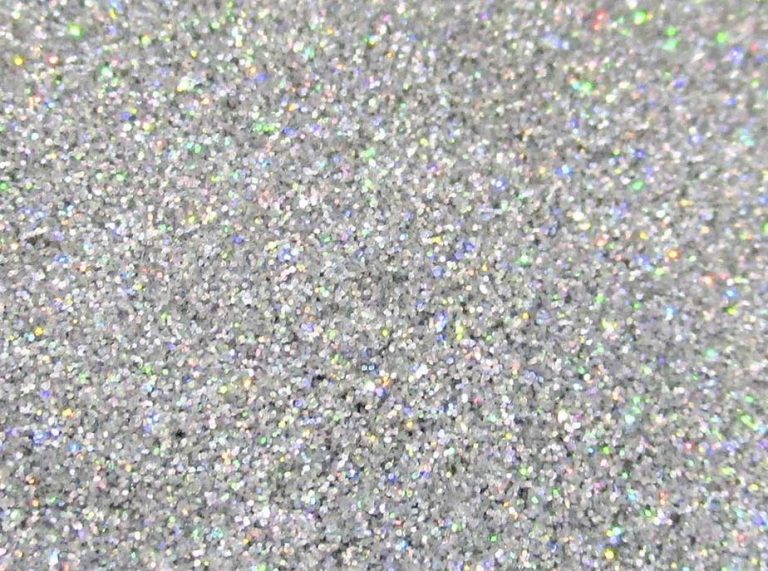 Glitter Fabric in Holographic Silver GLJ64 - William Gee UK