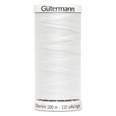 Gutermann Denim Thread Tkt 50 White - William Gee UK