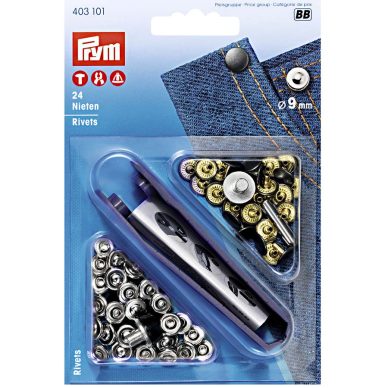 Prym Rivets 9mm Silver 403101 - William Gee UK