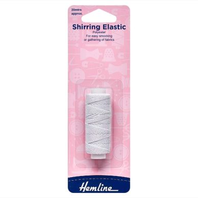 Hemline Shirring Elastic White - William Gee UK