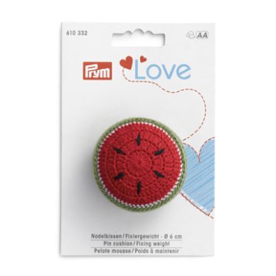 Prym Pin Cushion and Fixing Weight Watermelon 610332 Packaging - William Gee UK