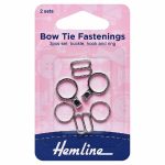 Hemline Bow Tie Fastenings Silver - William Gee UK