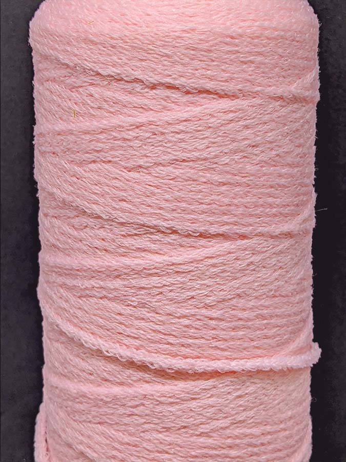 Soft Fuzzy Elastic 2mm round Baby Pink Closeup - William Gee UK