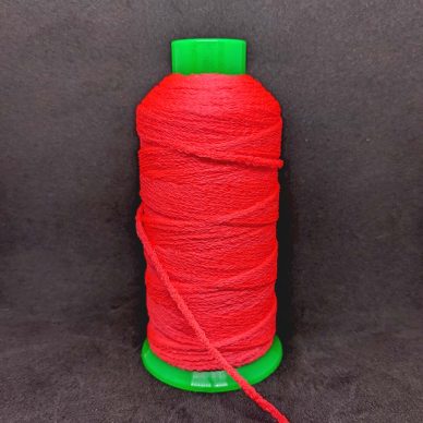 Soft Fuzzy Elastic 2mm round Fluorescent Red - William Gee UK