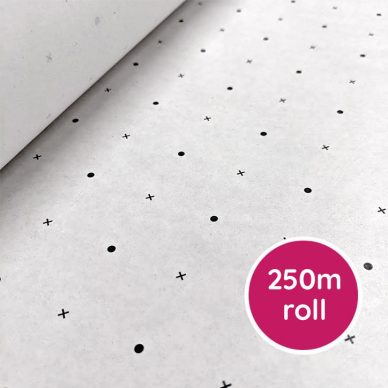 Spot and Cross Pattern Paper 250m Roll 60gsm - William Gee UK