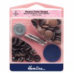 Hemline Heavy Duty Snap Fasteners 15mm 12 Sets Bronze - William Gee UK
