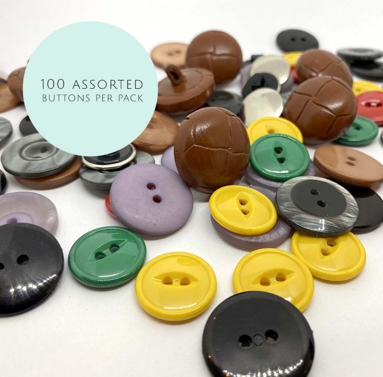 Assorted Buttons 100 pack - William Gee UK