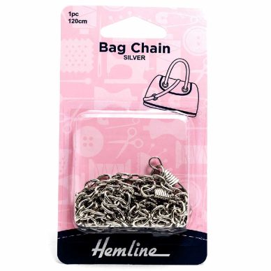 Hemline Bag Chain Nickel Silver 120cm - William Gee UK